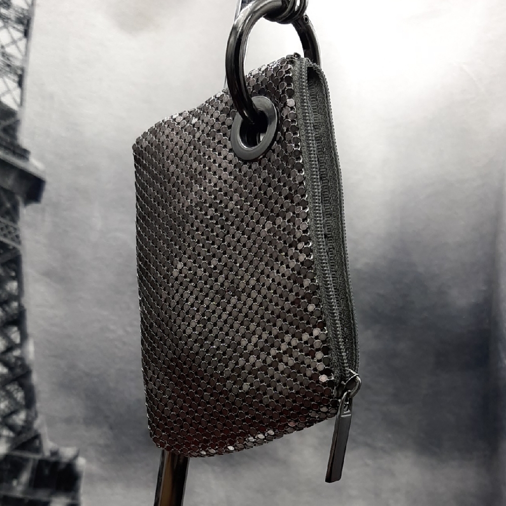 Metal Mesh Chained Wristlet
